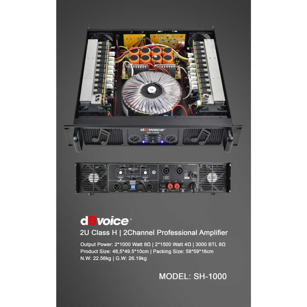 SH-1000 POWER AMPLIFIER CLASS H DBVOICE ORIGINAL / POWER AMPLIFIER CLASS H