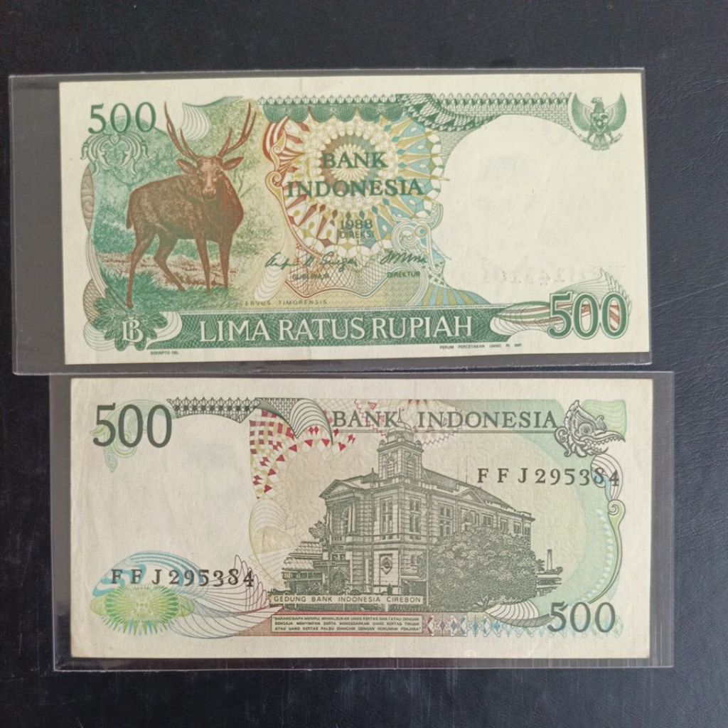 Uang Kuno 500 Rupiah 1988 Rusa Cervus Timorensis