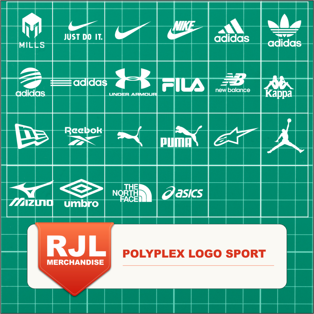 RJL- LOGO SPORT SABLON POLYPLEX PUTIH SETRIKA PRESS