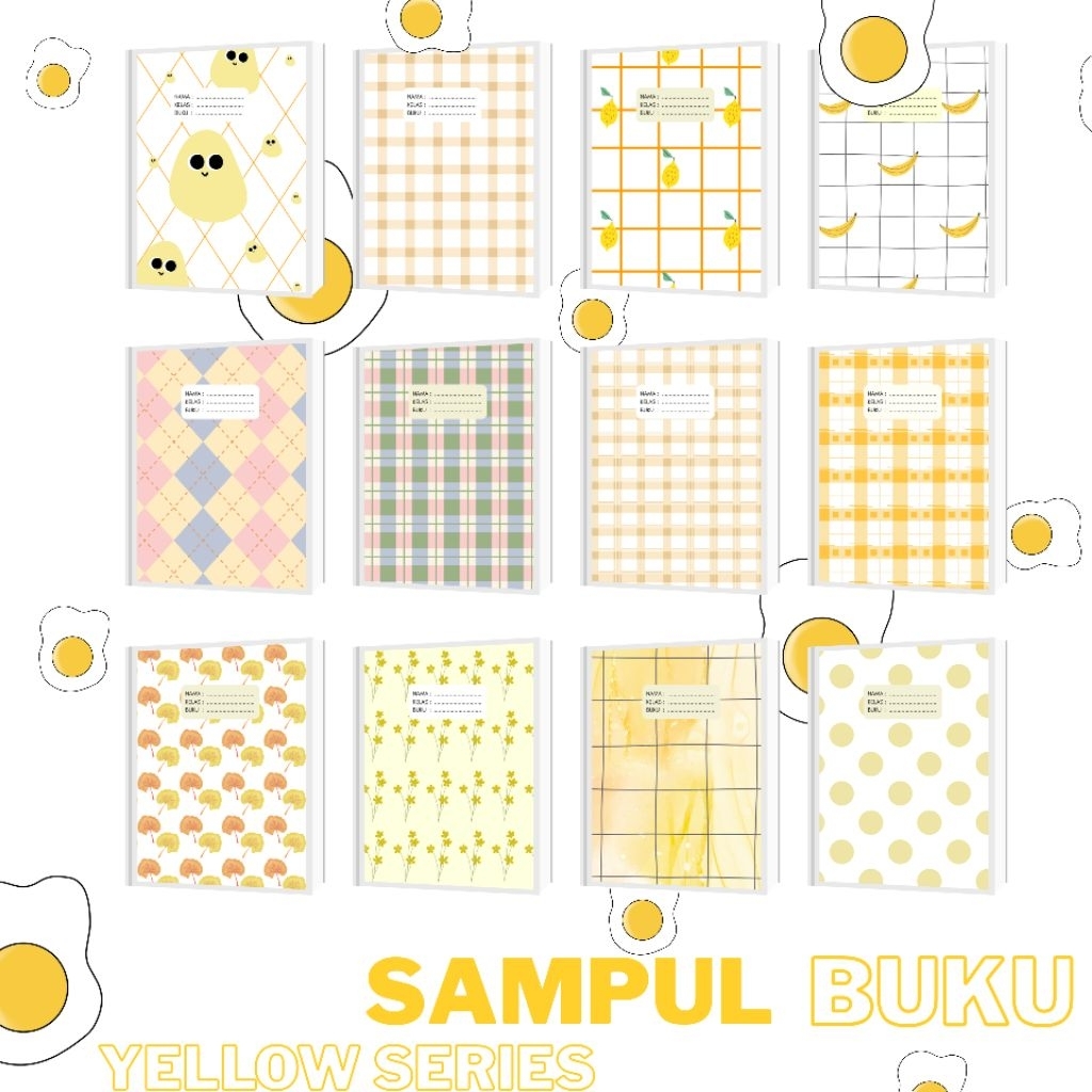 

[TERMURAH] PAPIER - SAMPUL BUKU AESTHETIC MOTIF YELLOW SERIES | BIGBOSS CAMPUS | SIDU KIKI