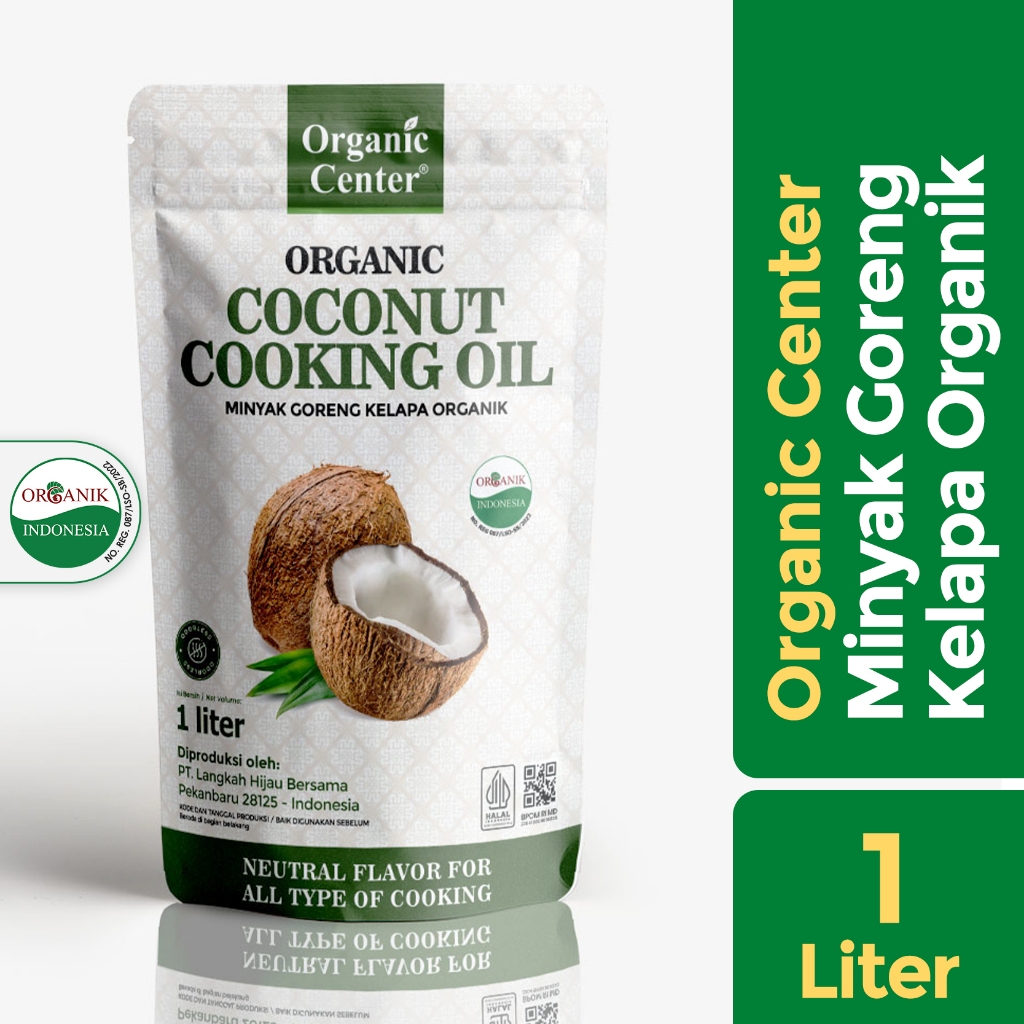 

Organic Center - Coconut Cooking Oil 1L - Minyak Kelapa Murni - Minyak Sehat - Minyak Masak