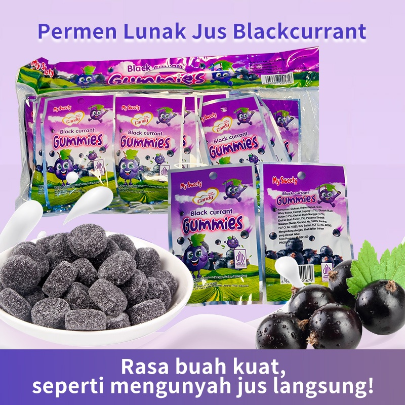 

Permen jus blackcurrant, bersertifikat Halal dan terdaftar di BPOM Indonesia.