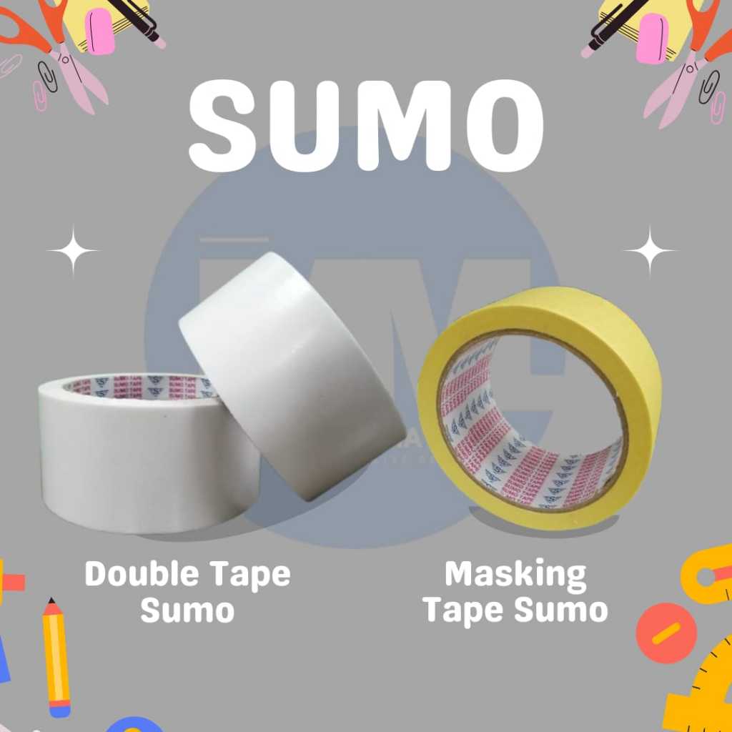 

[TERMURAH] Lakban OPP Tape Isolasi Double Tape - Masking Tape SUMO 2" 48mm