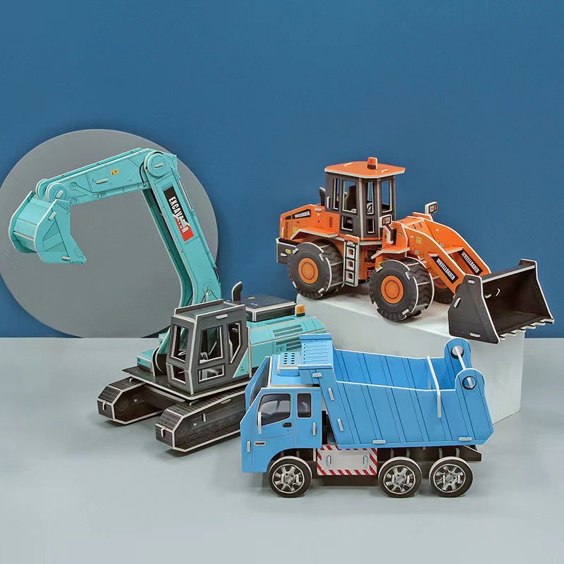 Puzzle 3D Foam Ukuran Besar Truck, Kapal, Pesawat Mainan Edukasi Anak Puzzle 3D