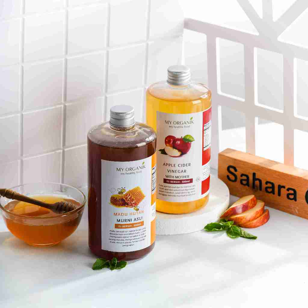 

My Organik Paket BigSale Madu Hutan Murni 500 ML Cuka Apel Apple Cider With Mother Murni 500 ML