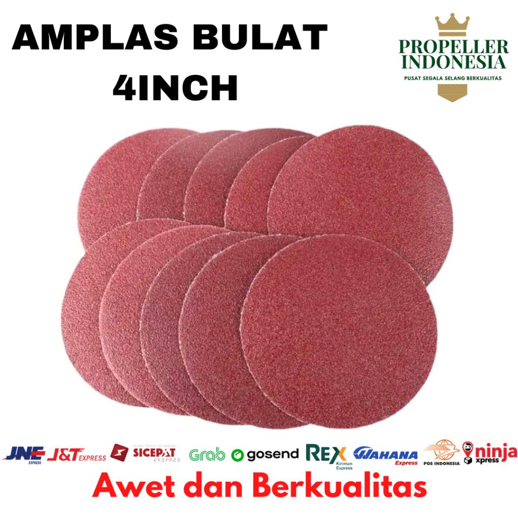 Bundling 10 Pcs Amplas Tempel Bulat Kecil Amplas Kayu