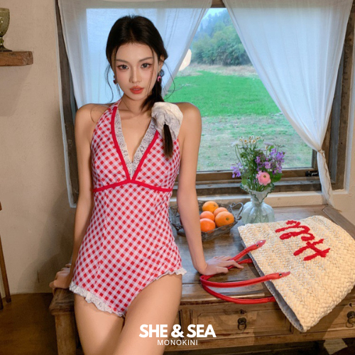 BERKUALITAS She & Sea Nami Monokini- Woman Swimwear Polyester Fiber Monokini One Pieces Swimsuit