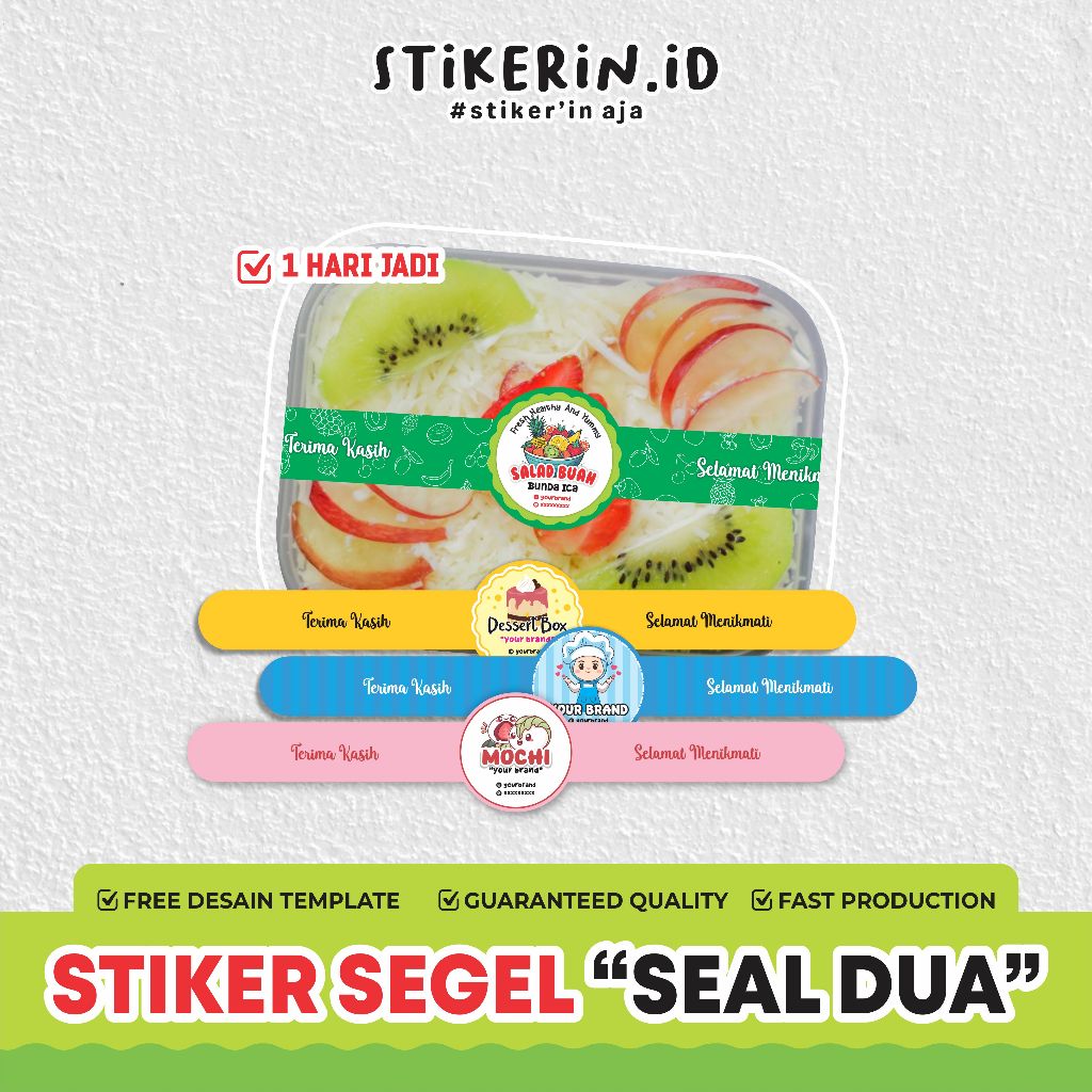 STIKER SEGEL / STIKER SEGEL 2 PITA / STIKER SEGEL TOPLES / STIKER SEGEL MAKANAN / SEGEL KUE