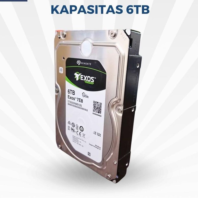 Hardisk Internal Exos 3,5" 6TB untuk Server Enterprise - Storage