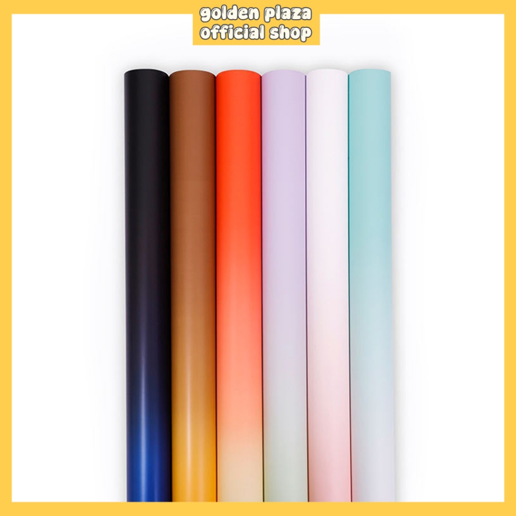 

20 LEMBAR Kertas Buket Bunga Flower Wrapping Gradient White Flowers Cellophane Solid Warna KB6201