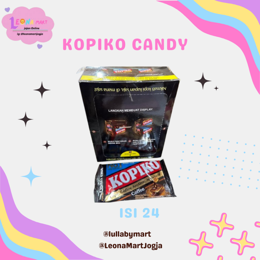 

KOPIKO COFFEE CANDY BLISTER SUGAR FREE - ( HARGA 1 BOX ) ISI 24