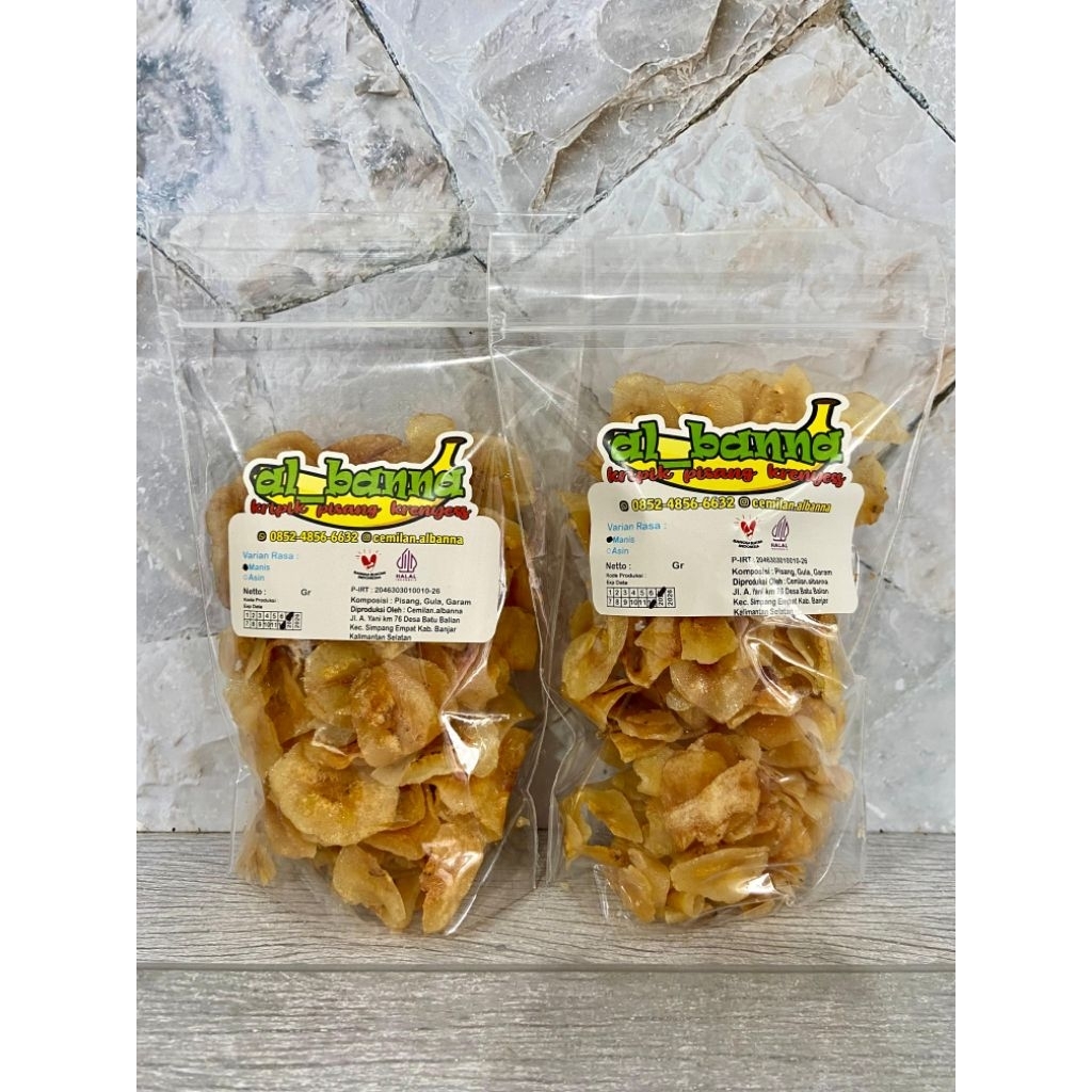

Keripik pisang manis al bana