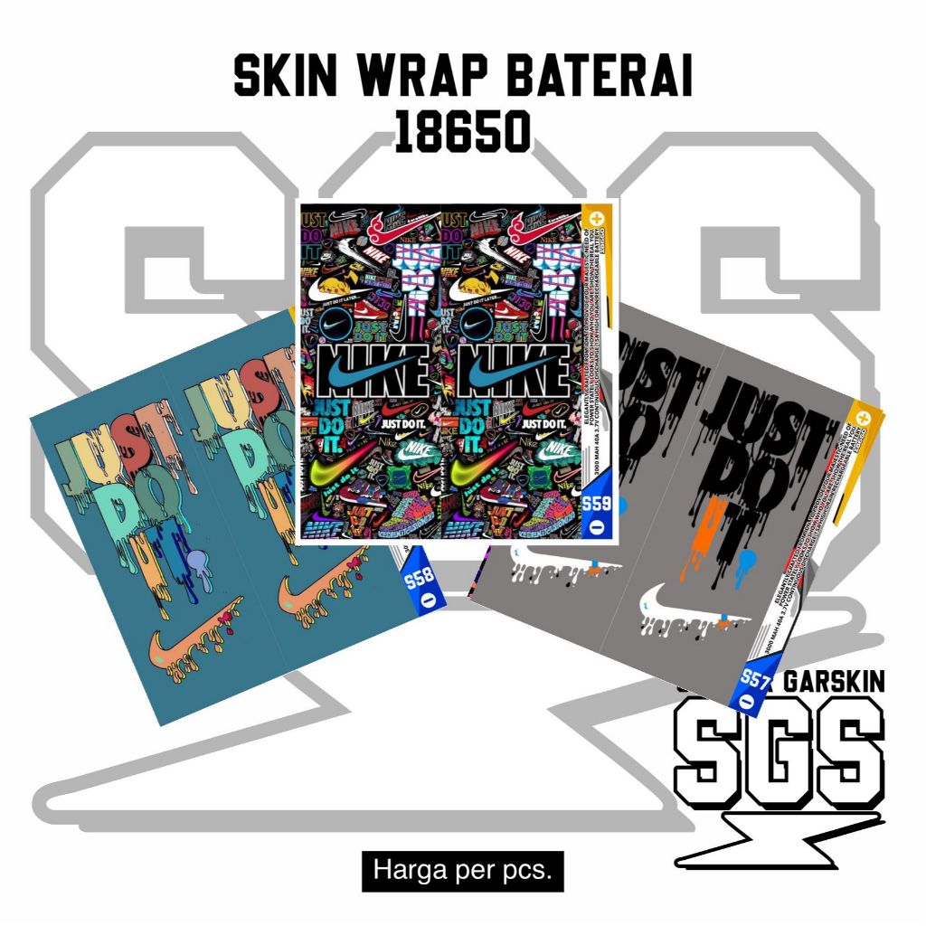 

SGS Sticker Sport Skin Wrap Garskin Baterai 18650