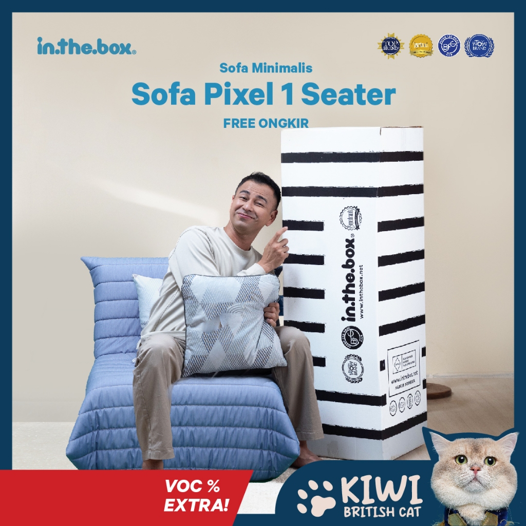 INTHEBOX Sofa Pixel 1 Seater | Free Bantal