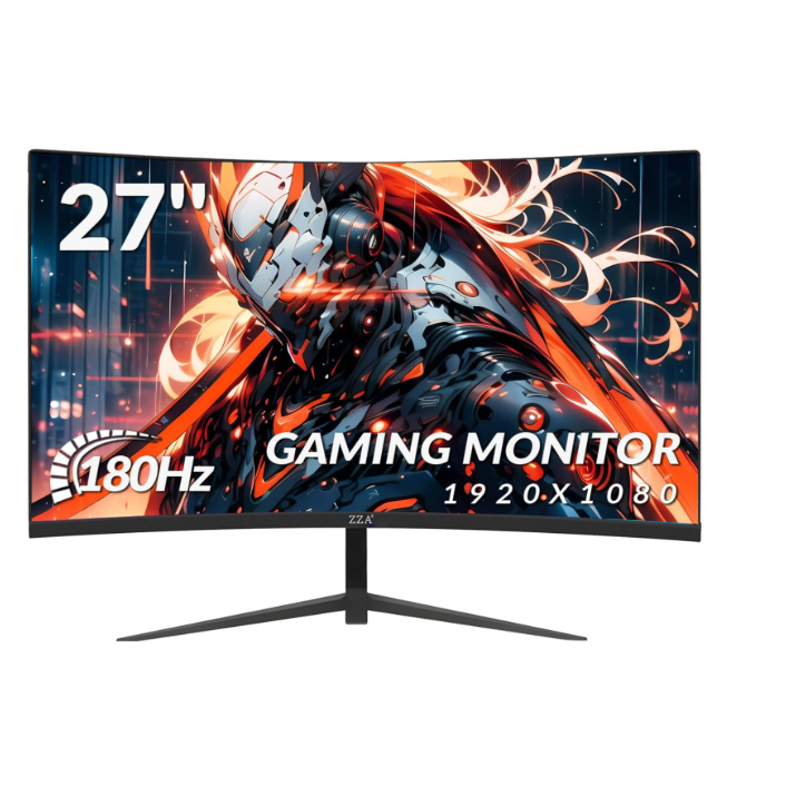 ZZA 27 Inch Curved Monitor VA Gaming Monitor