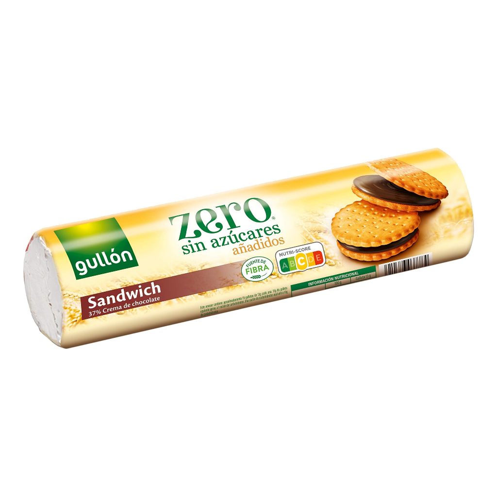 

GULLON Biscuits Sandwich Chocolate Filling Zero No Sugar Added 250gr - Gulon Biskuit Sandwich Cokelat