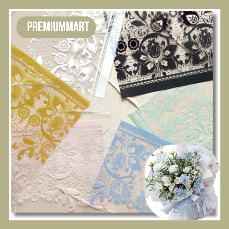 

20 LEMBAR Kertas Buket Bunga Cellophane Florist Flower Wrapping Paper Brocade KB121