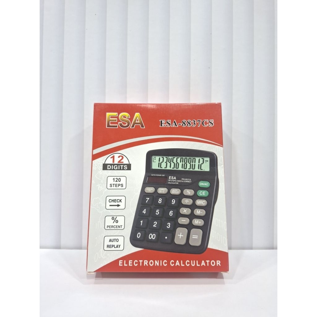 

Kalkulator Calculator ESA-8837 CS 12 Digit Check