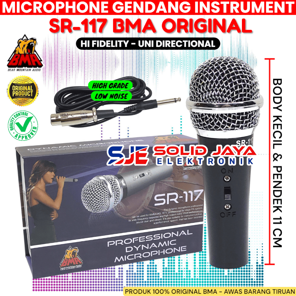 MIC GENDANG BMA SR117 SR 117 KENDANG INSTRUMENT MIK DRUM KETIPUNG TAK DUT SR-117 MICROPHONE MIKROPHO