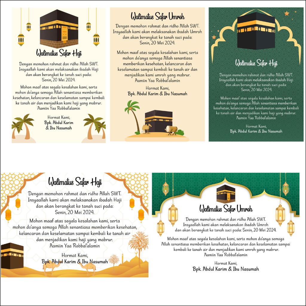 stiker walimatus safar umroh haji , syukuran umroh , syukuran haji , kartu ucapan haji dan umroh