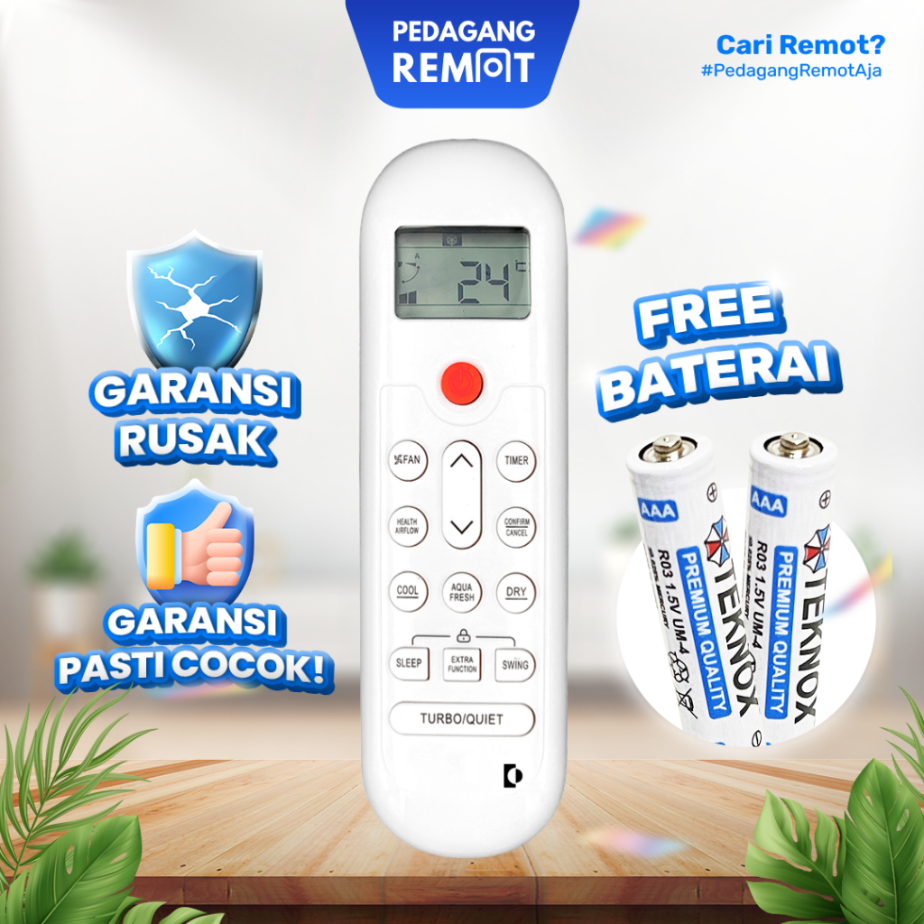 Remote AC Aqua Turbo Cool AQA-KRV9WG / Remot AC Aqua AQA-KCR5ANE AQA-AR5AHP