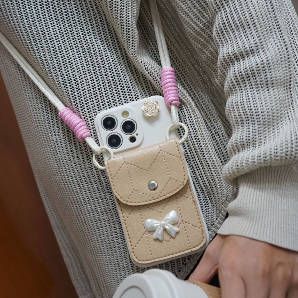 Case BoniBag Cream For All Tipe VIVO - Softcase Tas - Case Lucu - Case Hp - Casing Hp mewah