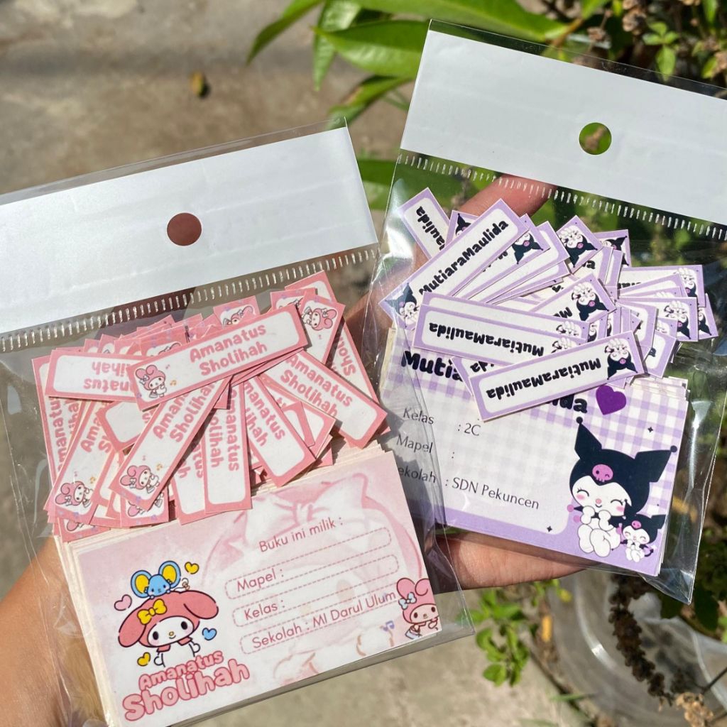 

(PAKET/ISI 40) STIKER BUKU CISTOM NAMA / LABEL BUKU PELAJARAN CUSTOM / STIKER NAMA BUKU AESTHETIC