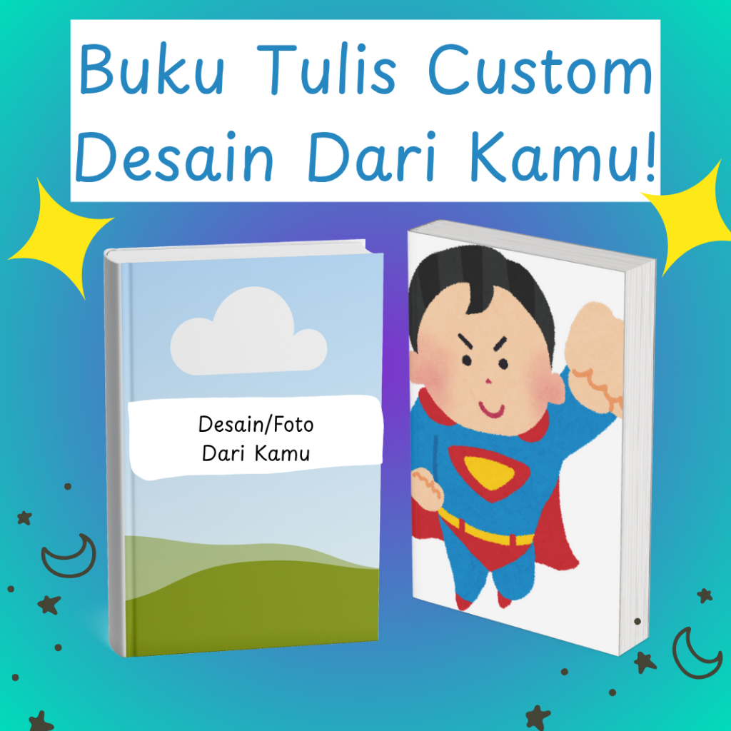 

Buku Tulis Custom | Buku Tulis Anak Custom Gambar/Foto Sendiri