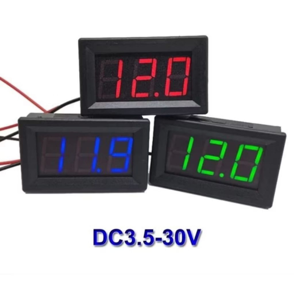 Voltmeter DC  0.56 inch Volt meter dc motor 12v mobil 12v 24v