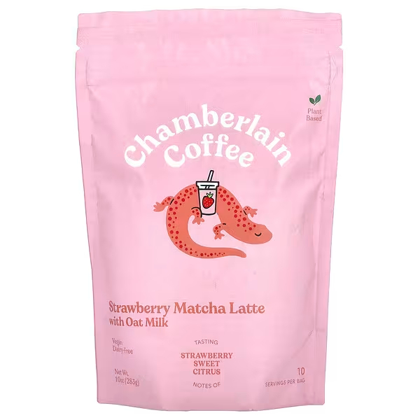 

Chamberlain Coffee - Strawberry Matcha Latte with Oat Milk, 10 oz (283 g)