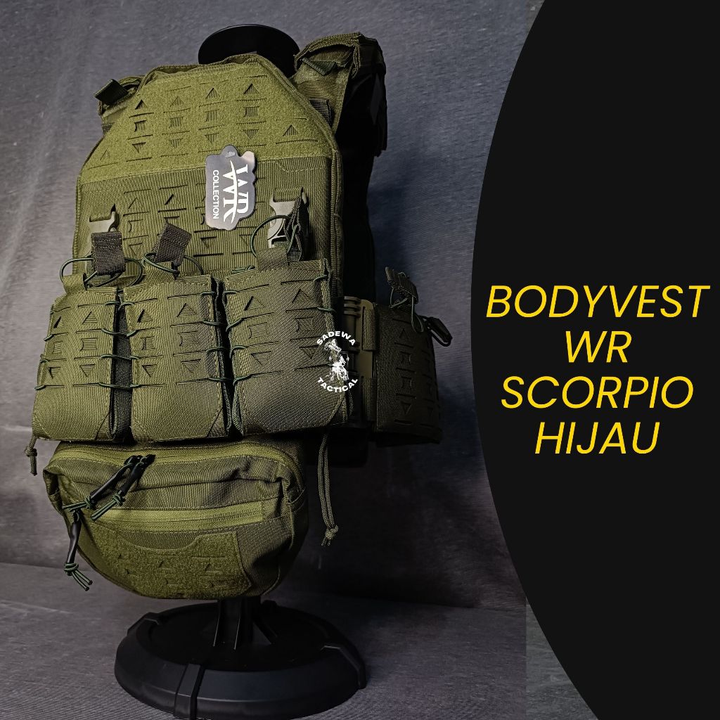 Bodyvest WR SCORPIO Hijau / Rompi / VEST / Bodyvest SCORPIO / Bodyvest Hijau