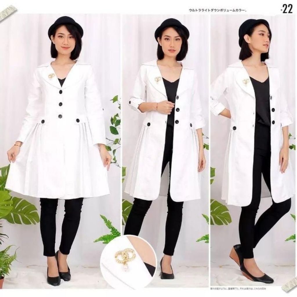 Cardigan Putih - Cardigan Wanita | Cardigan Korean Look | Cardingan Panjang | Cardigan Simpel