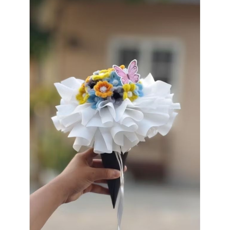 Buket Kawat Bulu Wisuda Ice Cream Jombang