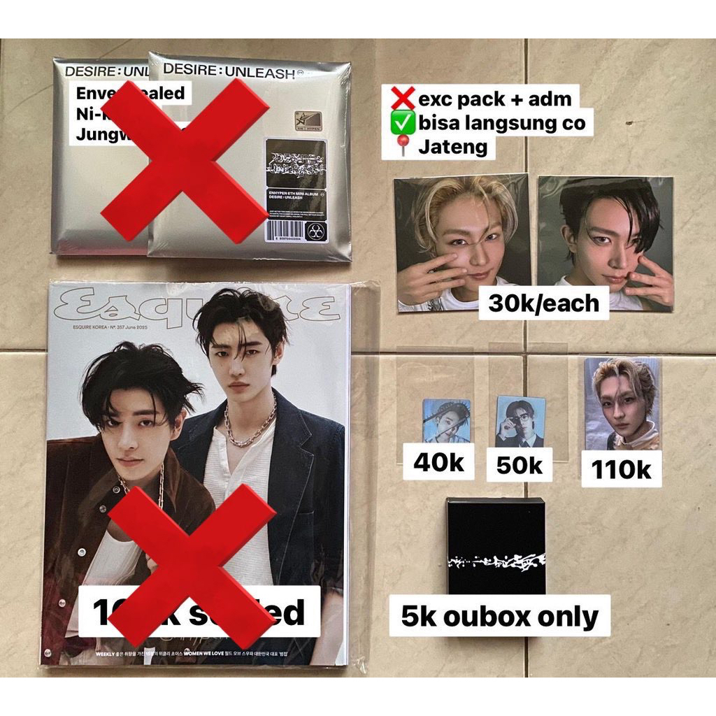 MERCH ENHYPEN DESIRE:UNLEASH HEESEUNG JUNGWON LENTICULAR MAGNET SUNOO SUNGHOON SHOWCASE LIVE JUNGWON