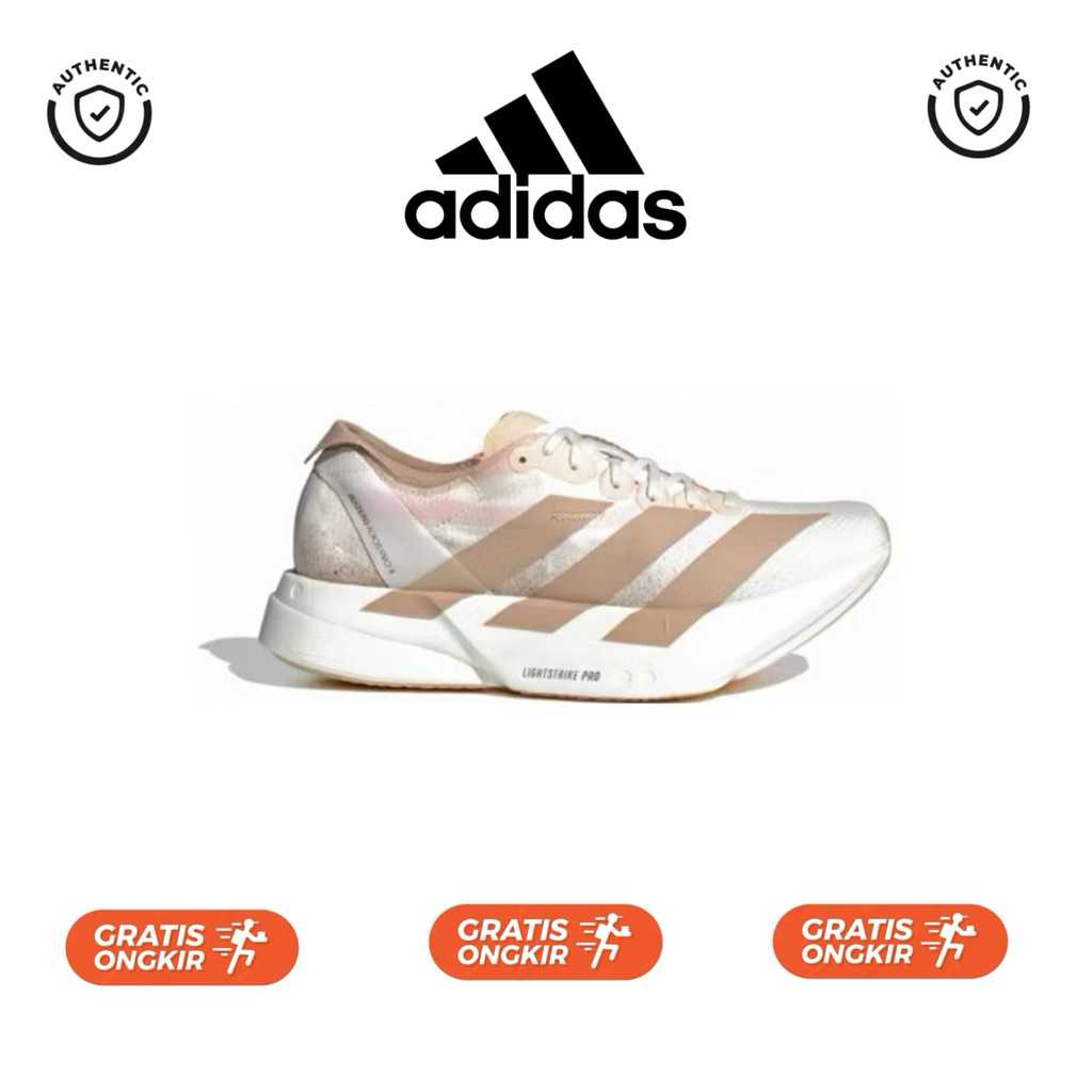 Sepatu Running Adidas Adizero Adios 4 Beige Gold
