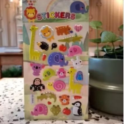 

sticker timbul tema animals hewan harga 1 lembar