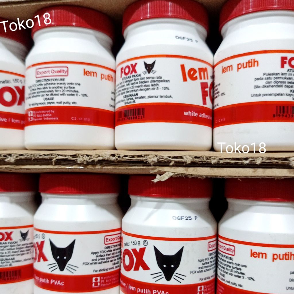

Lem Fox 150g / Lem Putih Buat Kayu Dll