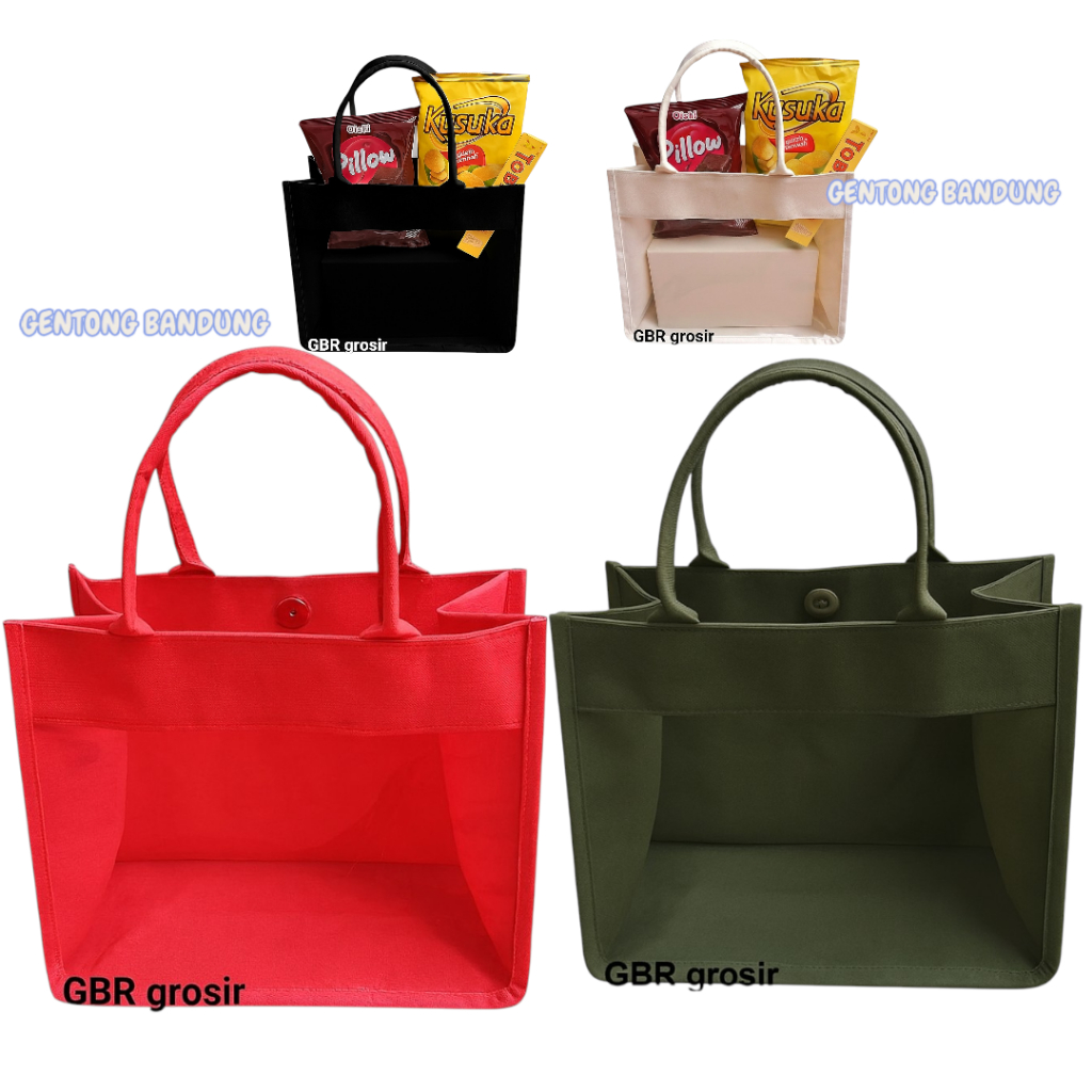 

tas kanvas kombinasi/souvenir murah serba guna kanvas kombinasi (cek deskripsi) GENTONG BANDUNG