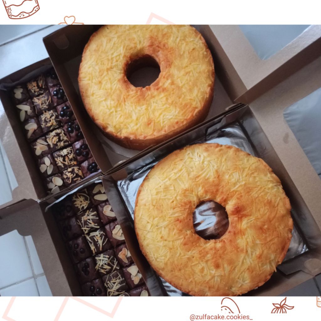 

Bundling hemat (1 bolu keju dan 1 fudgy brownies)