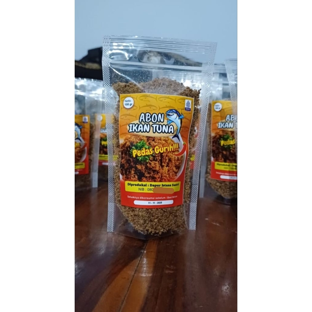 

Abon ikan tuna pedas, gurih 100gram