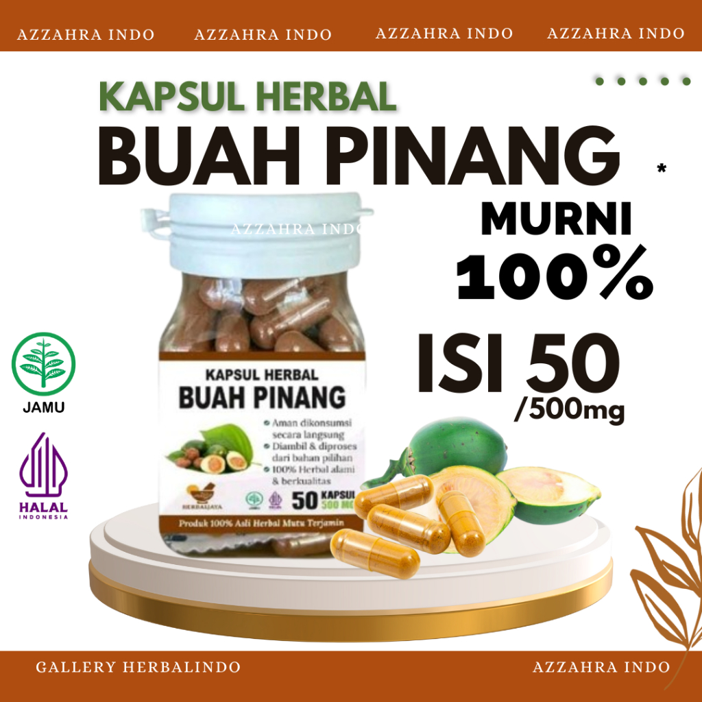 

Kapsul Pinang Muda Berkhasiat isi 50 butir Asli Herbal Organik TANPA CAMPURAN