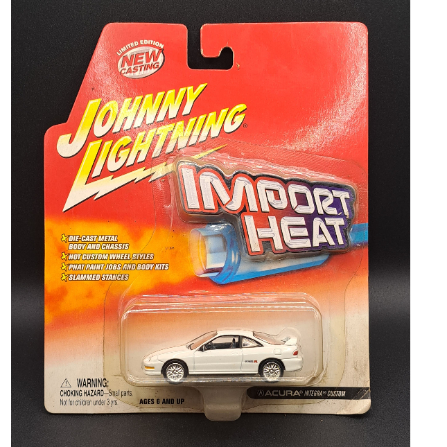 2002 Johnny Lightning - Acura Integra Custom - White - Import Heat