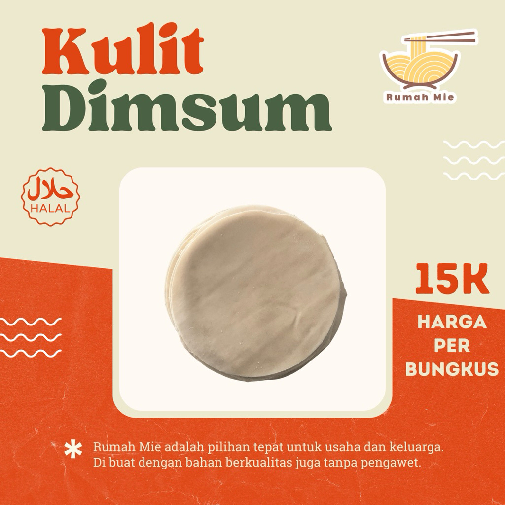 

Kulit Dimsum | Kulit Pangsit | Kulit Pangsit Halal (Harga Per Bungkus) Ukuran Diameter 8 CM