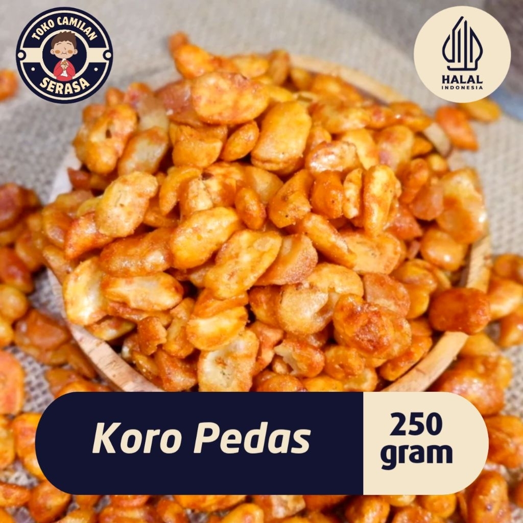 

Kacang Koro Kupas Pedas Manis Jaipong Kiloan Kemasan 250 Gram