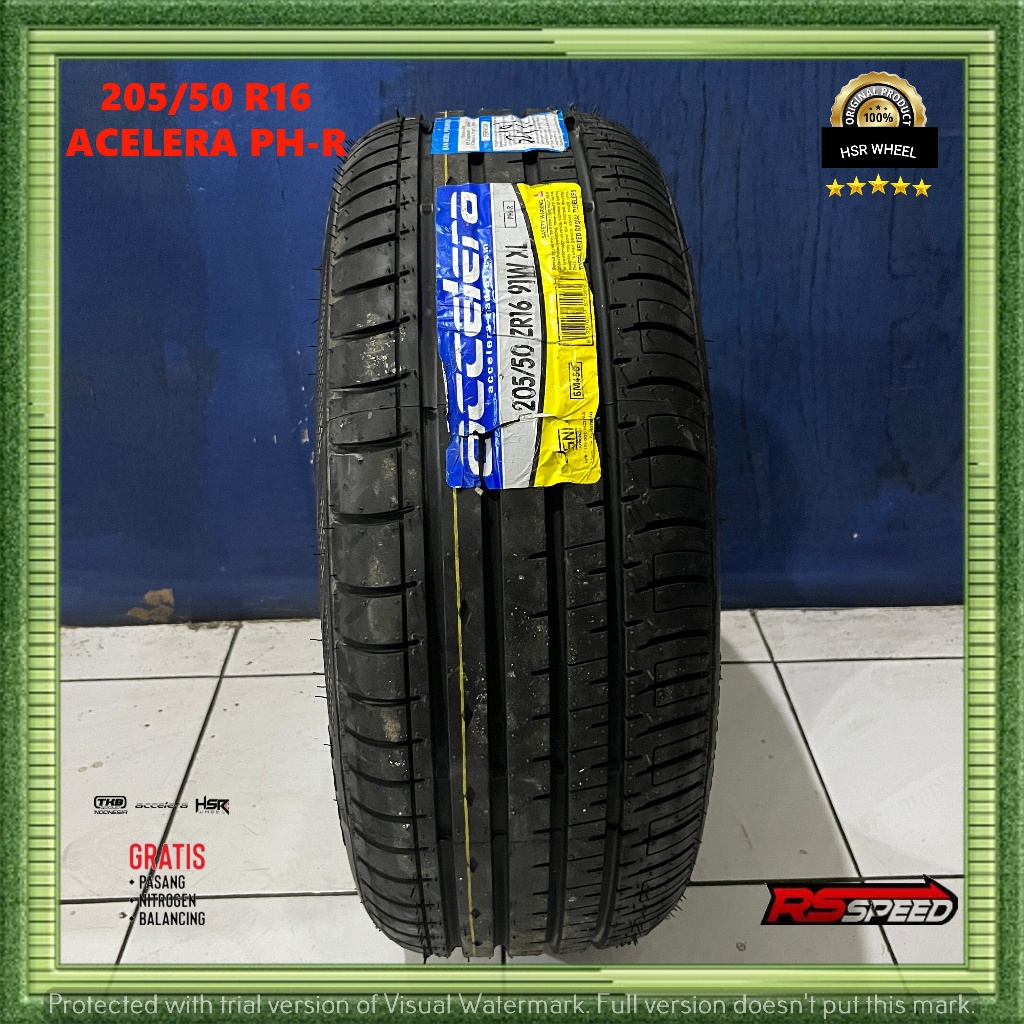 BAN mobil ACCELERA PHI-R Ring 16 Ukuran 205/50 R16 Ban Mobil Tubles R 16 205 50