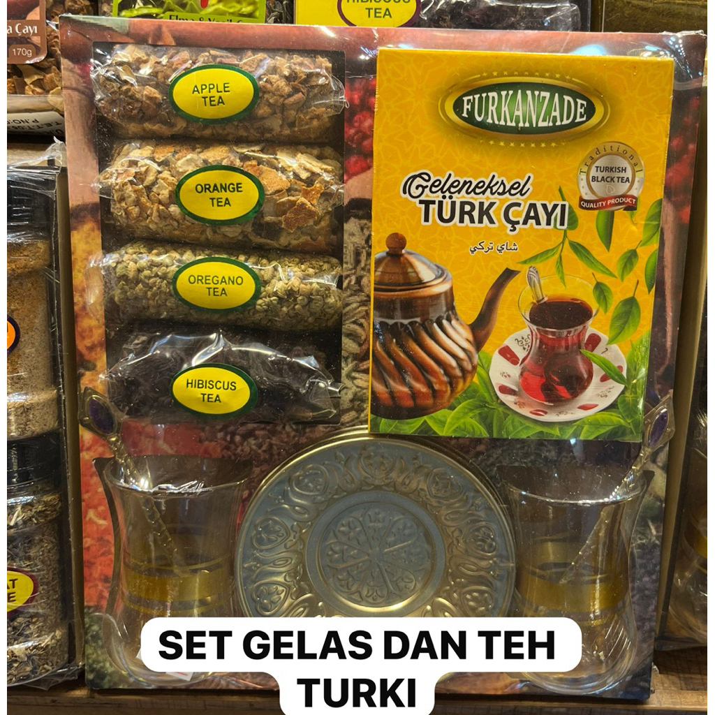 HAMPERS TURKI PAKET HADIAH CANGKIR CEVZE KOPI DAN TEH TURKI