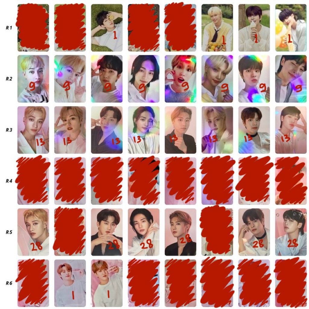 PHOTOCARD OFFICIAL NACIFIC X STRAY KIDS R1 - R10