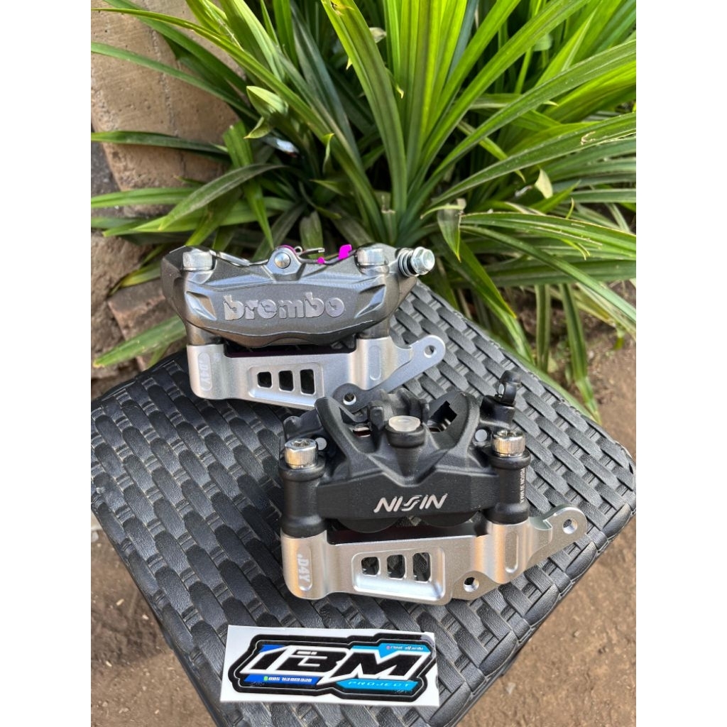 KALIPER CALIPER TWIN AFRIKA BREMBO M432 M3 SET BREKET PNP SHOCK NINJA,KALIPER TWIN AFRIKA SET BREKET