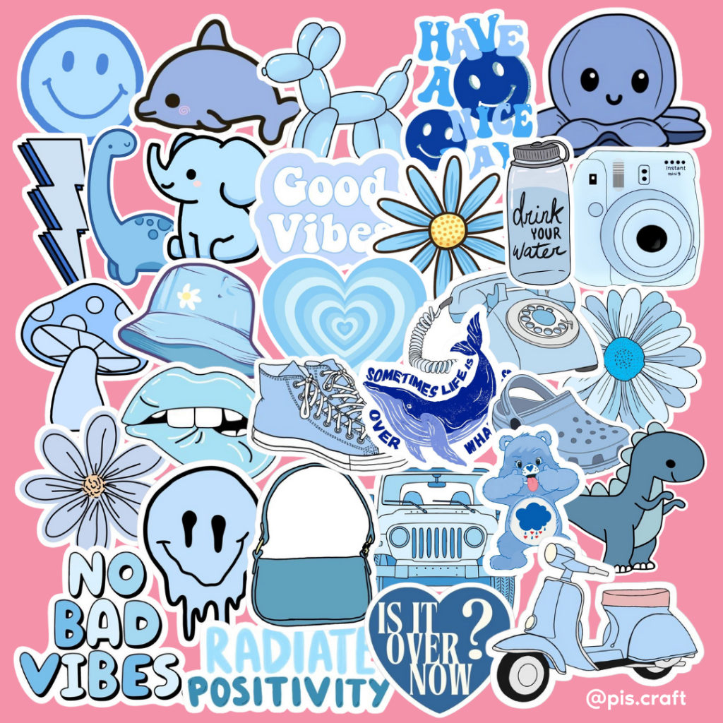 

STIKER DECORATION SCRAPBOOK BLUE SERIES