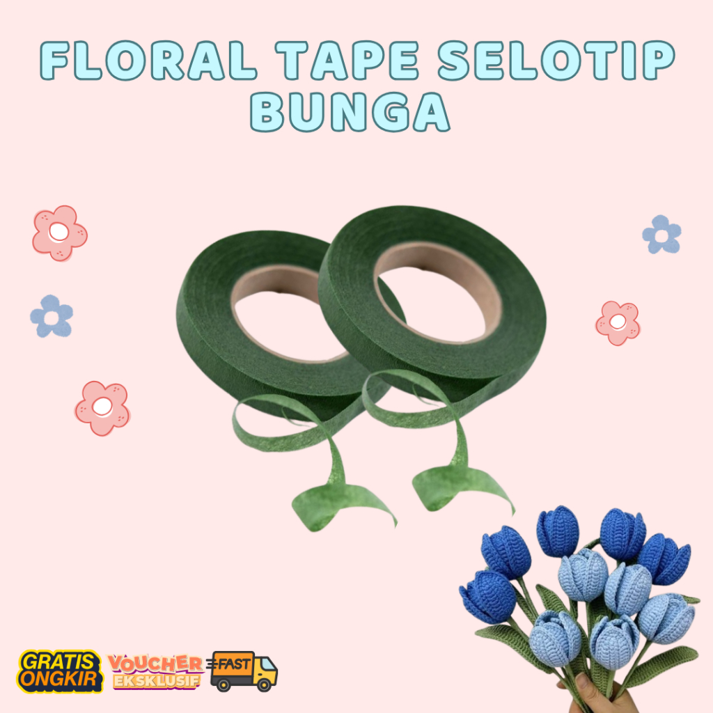 

Floral Tape Selotip Tangkai Bunga Daun Pipe Cleaner / Kualitas Baik